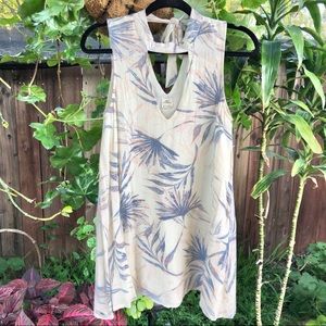 O’Neill Floral Leaves Open Neckline Shift Dress